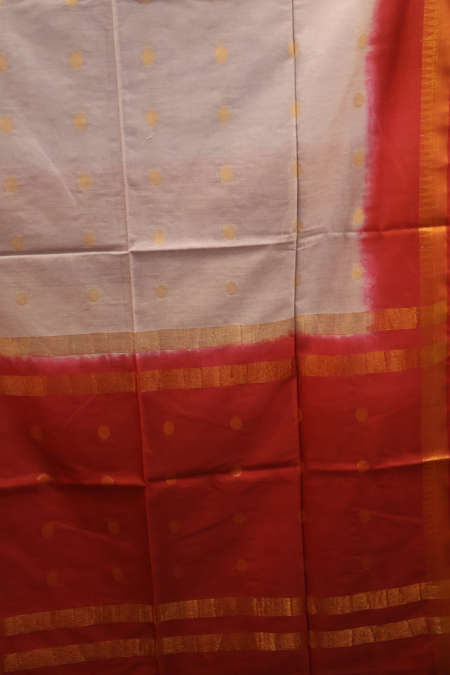 Semi Bhagalpur Tussar Saree-Grey-Maroon