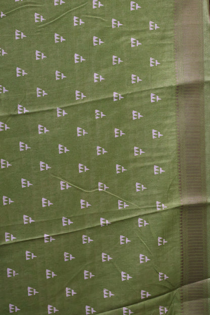Dola Silk Saree Pyramid Pattern-Green