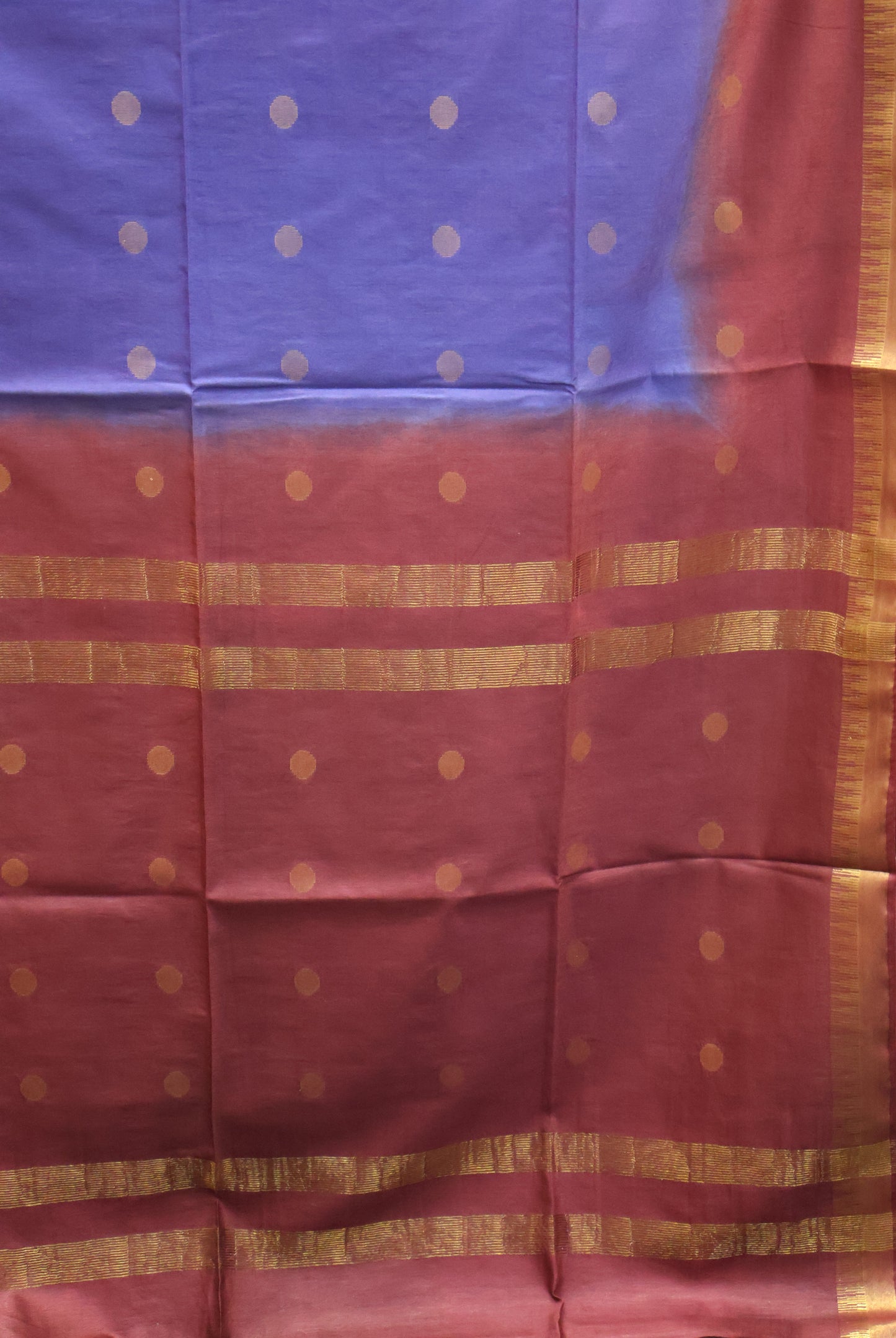 Semi Bhagalpur Tussar Saree-Voilet-Wine