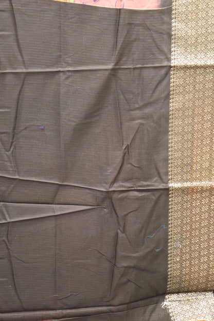 Dola Silk Saree Rainbow Bloom-Mauve