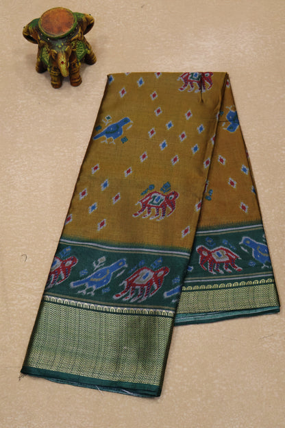 Dola Silk Saree -Mustard