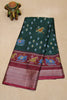 Dola Silk Saree - Bottle green thumbnail