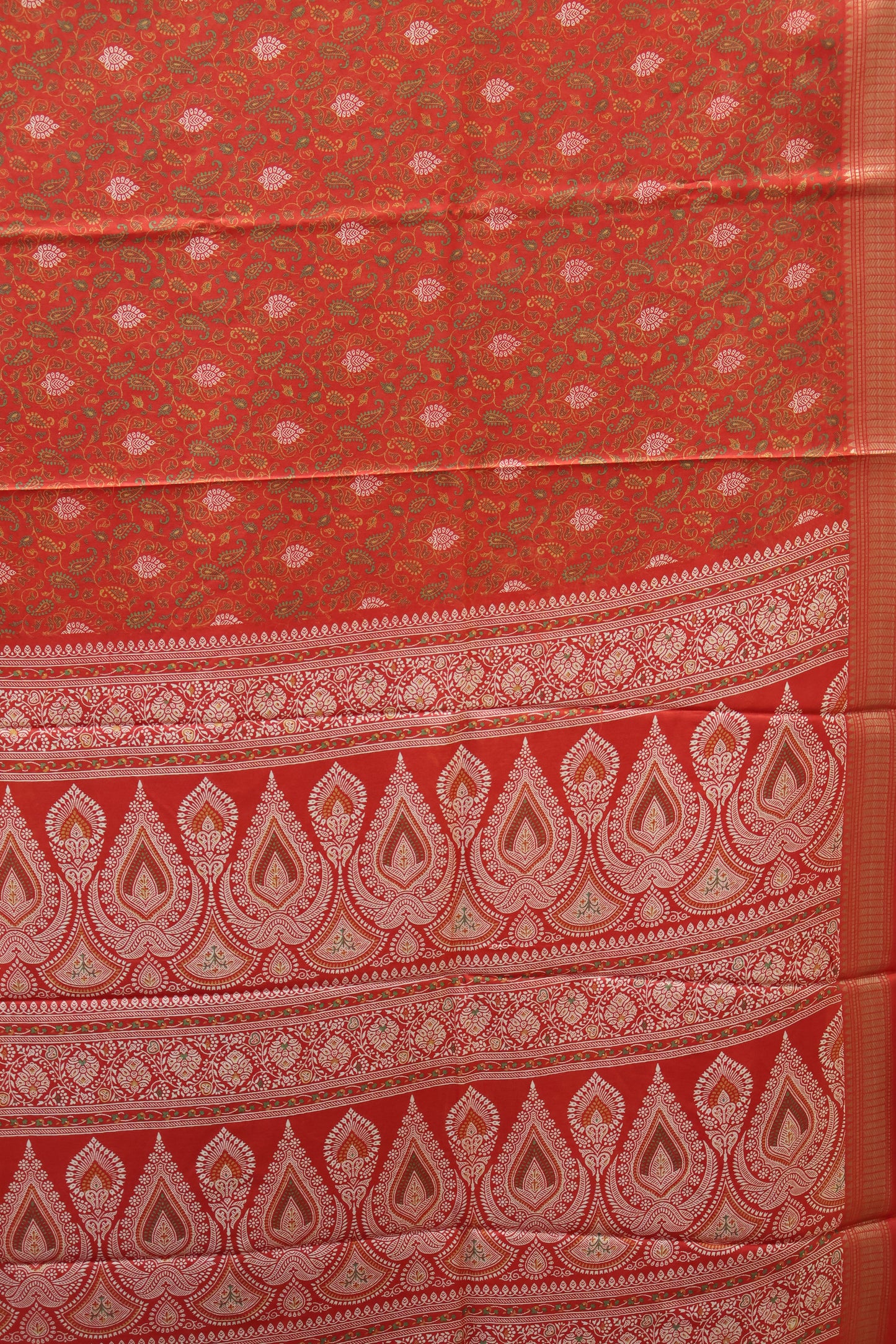 Dola Silk Saree Fusion Motif-Red