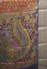 Dola Silk Saree Vine motif-Maroon thumbnail