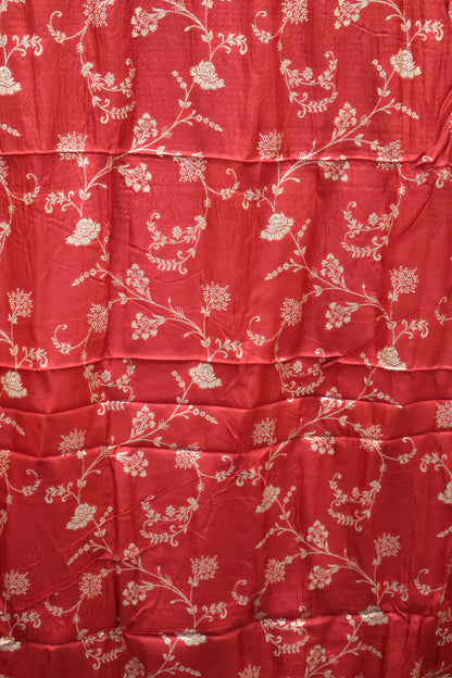 Semi Mysore Silk Saree-Leaf Buta-Black