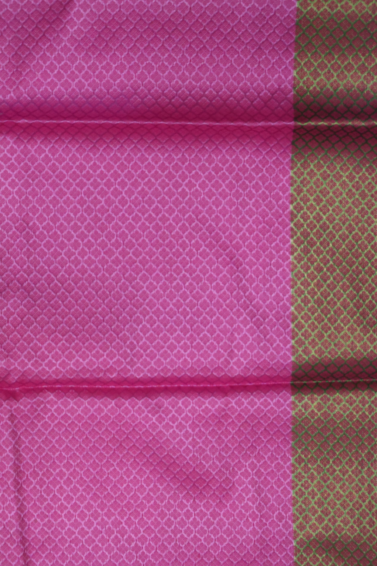 Semi Tussar Soft Saree - Pink-Green