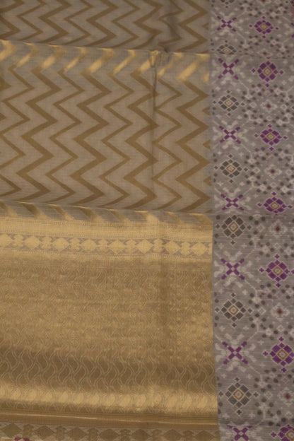 Silk Kota saree- Grey Kolam