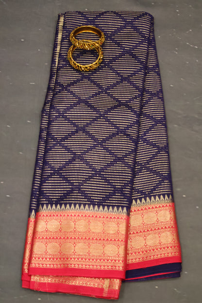 Banarasi Georgette Saree - Navy Blue