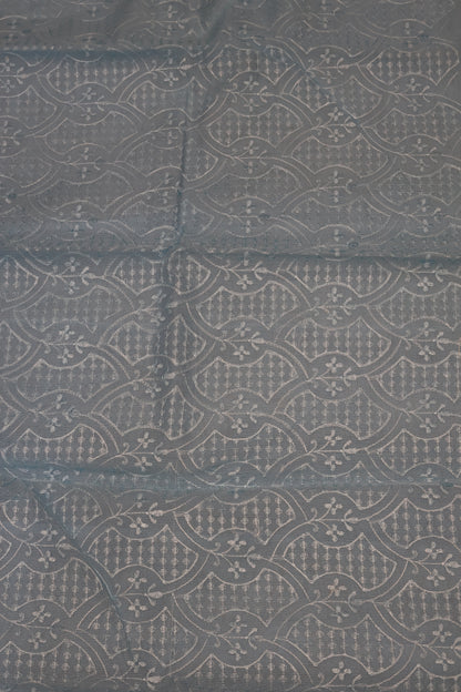 Tissue Kota Saree - Embroidery-Sky blue