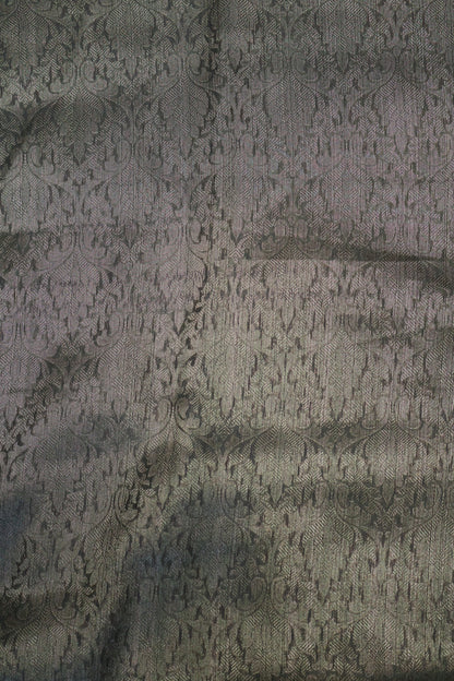 Chanderi Saree-Floral Pattern-Pale Orange