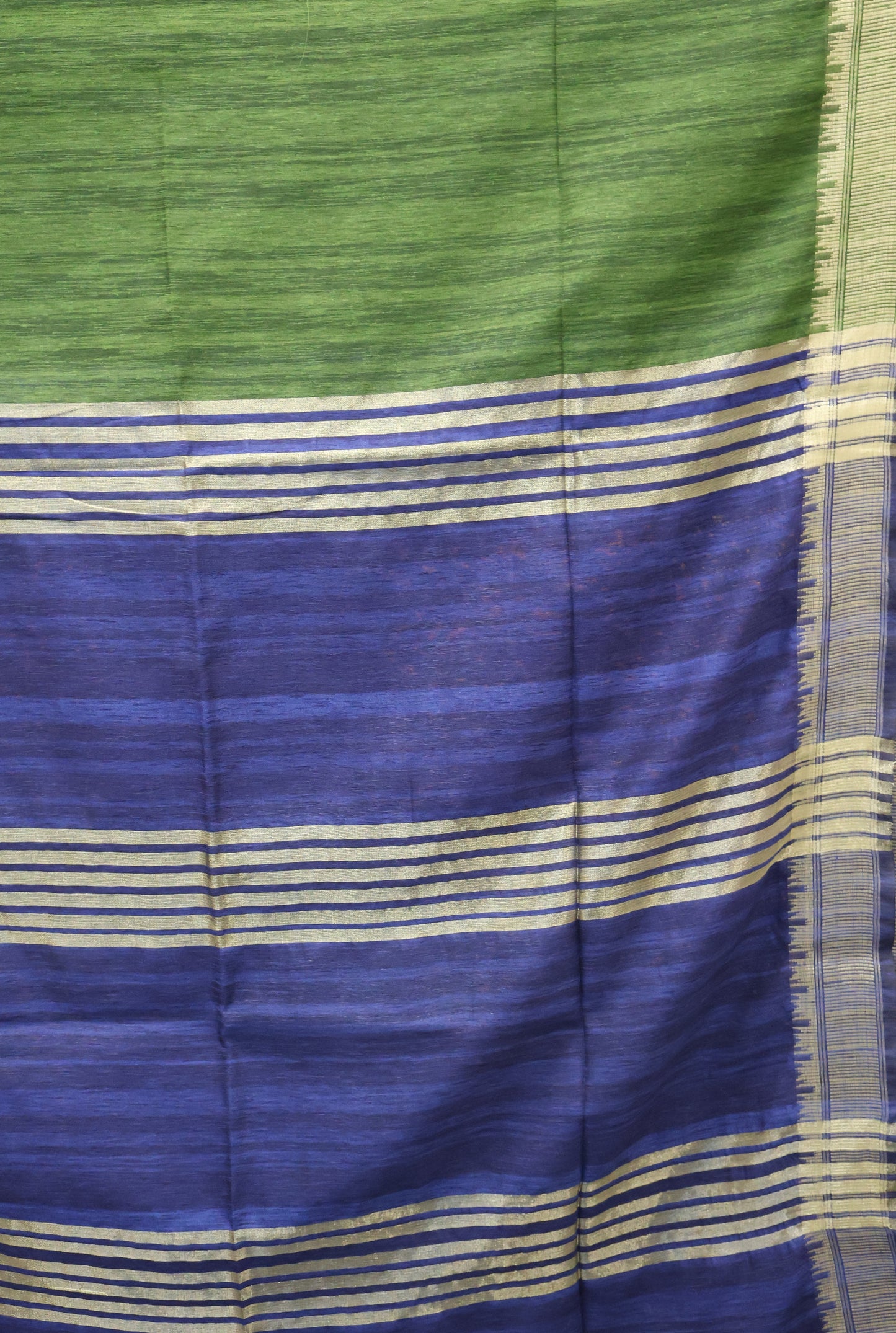 Bhagalpur Tussar Saree-Navy Blue