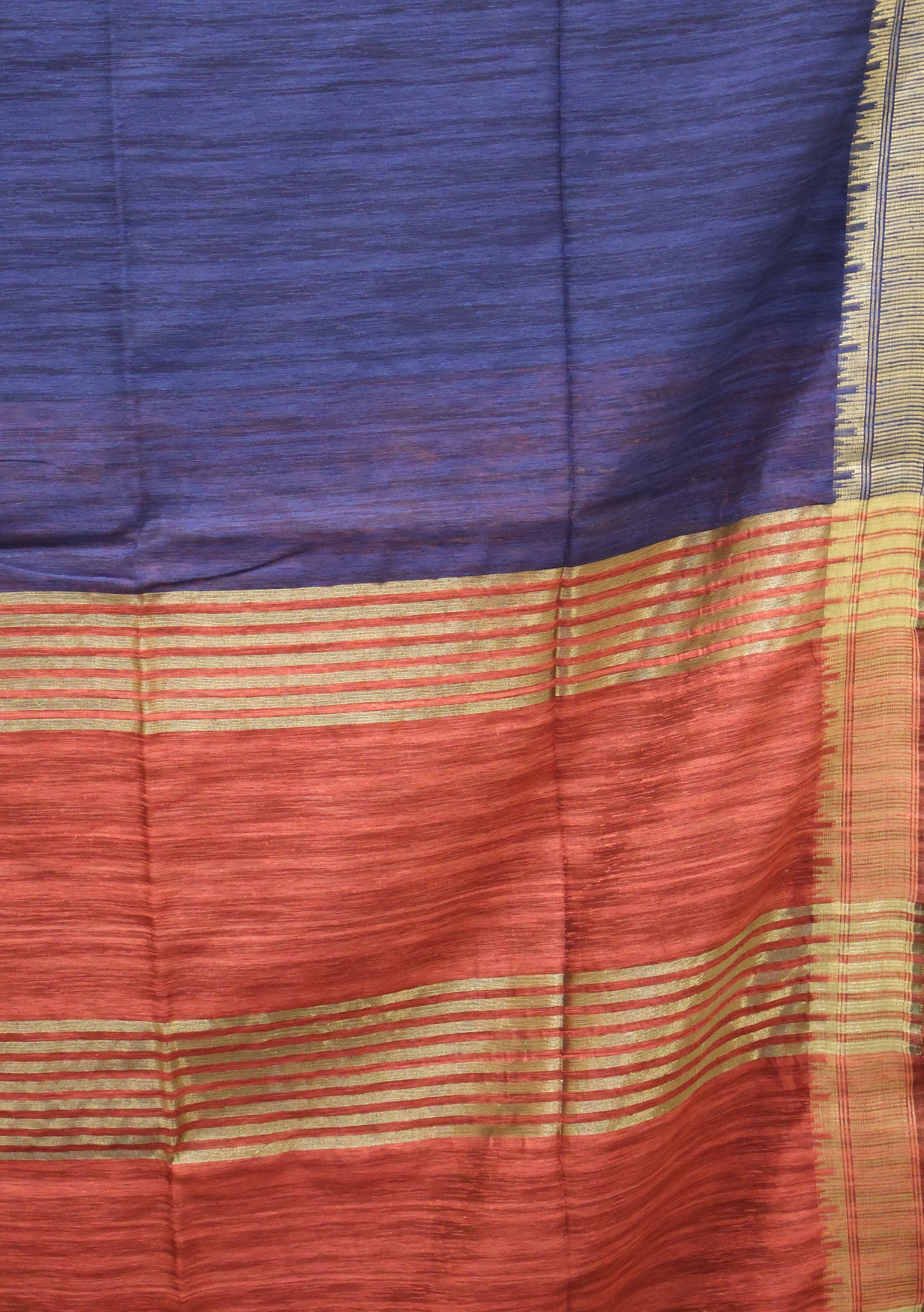 Bhagalpur Tussar Saree-Blue