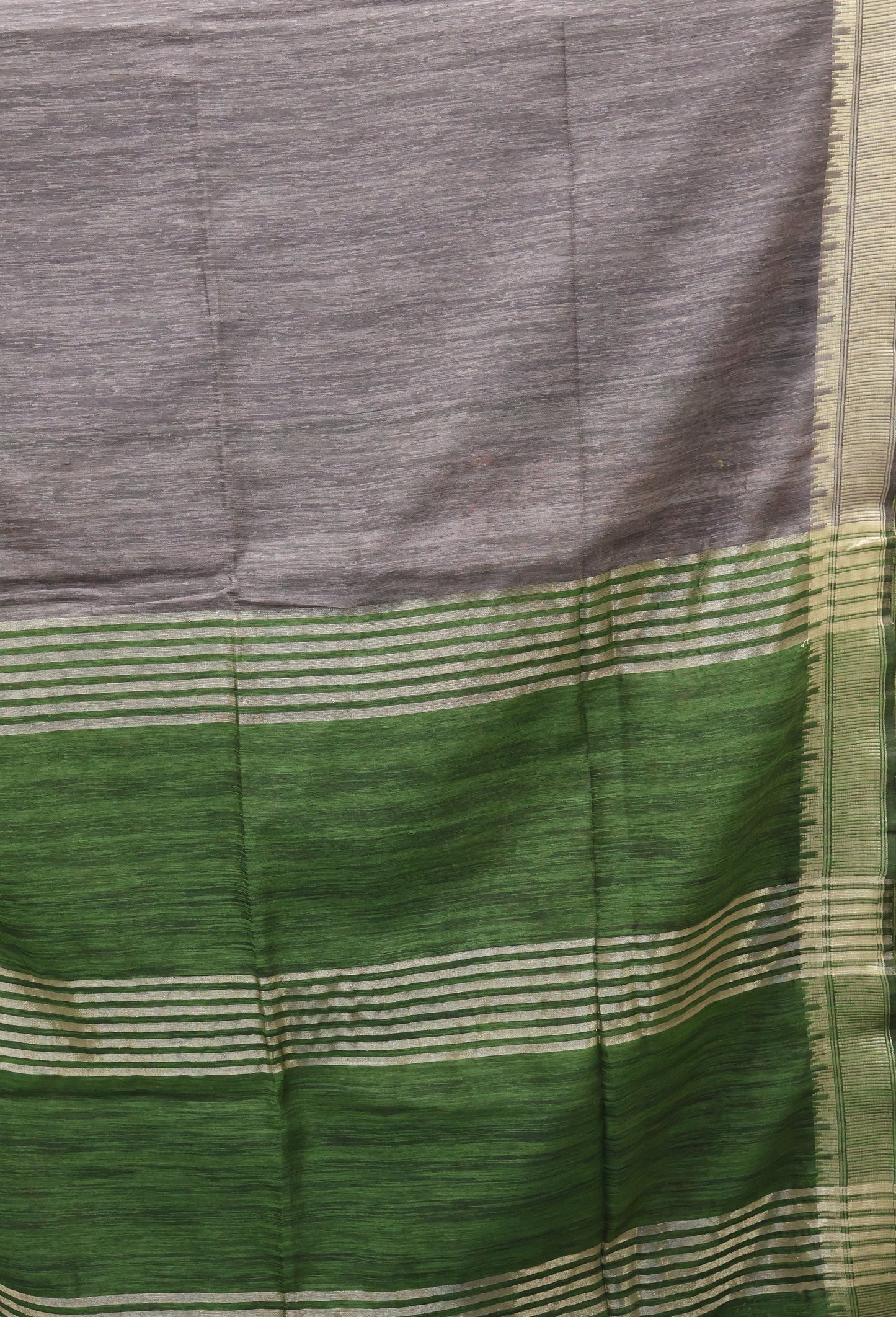 Bhagalpur Tussar Saree-Grey