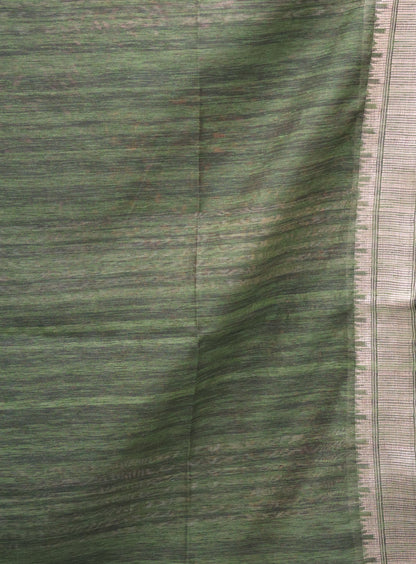 Bhagalpur Tussar Saree-Grey