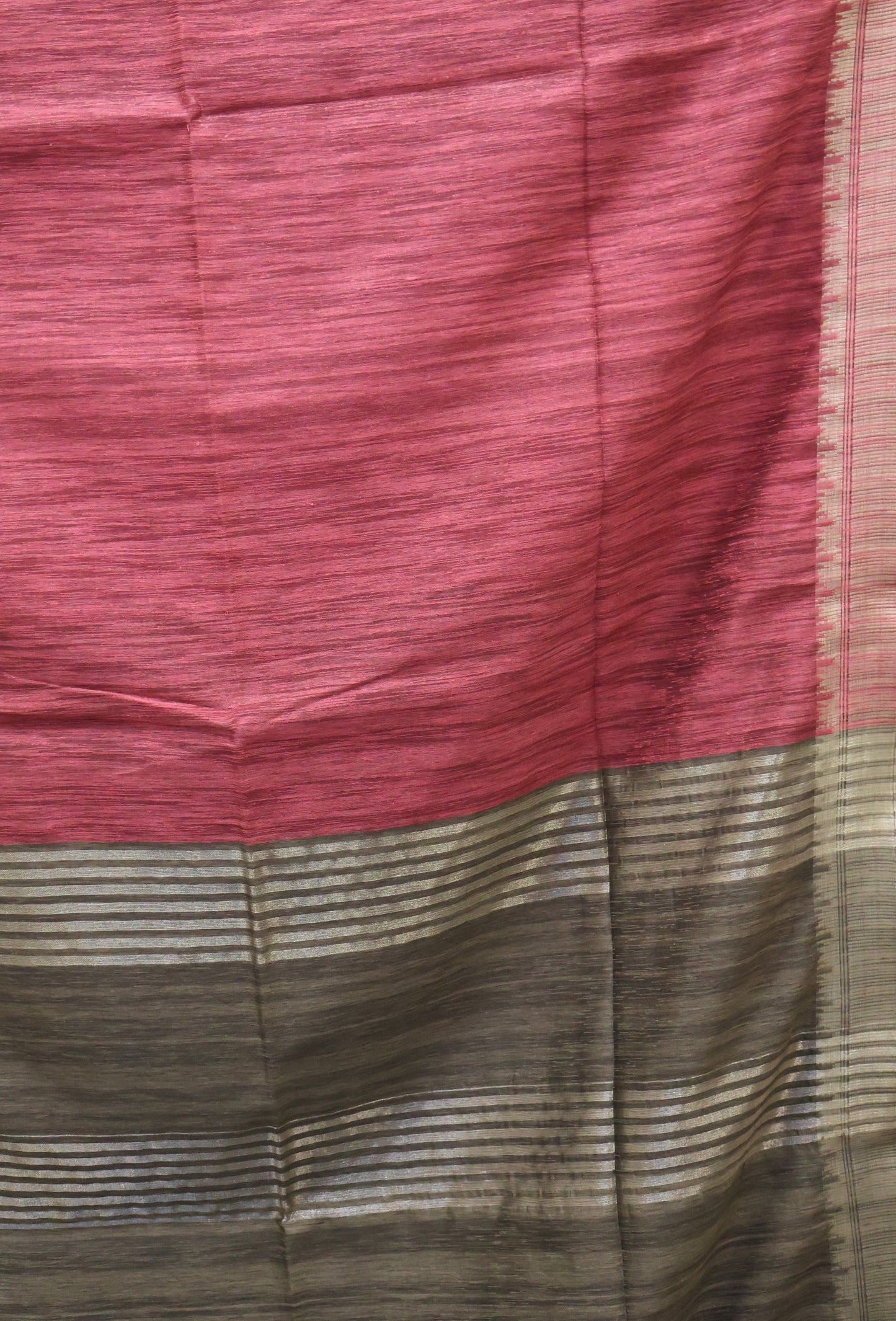 Bhagalpur Tussar Saree-Pink