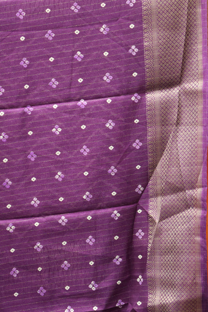 Dola Silk Saree Zari Lines-Purple