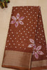 Dola Silk Saree Zari Lines-Brown thumbnail
