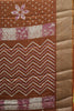 Dola Silk Saree Zari Lines-Brown thumbnail