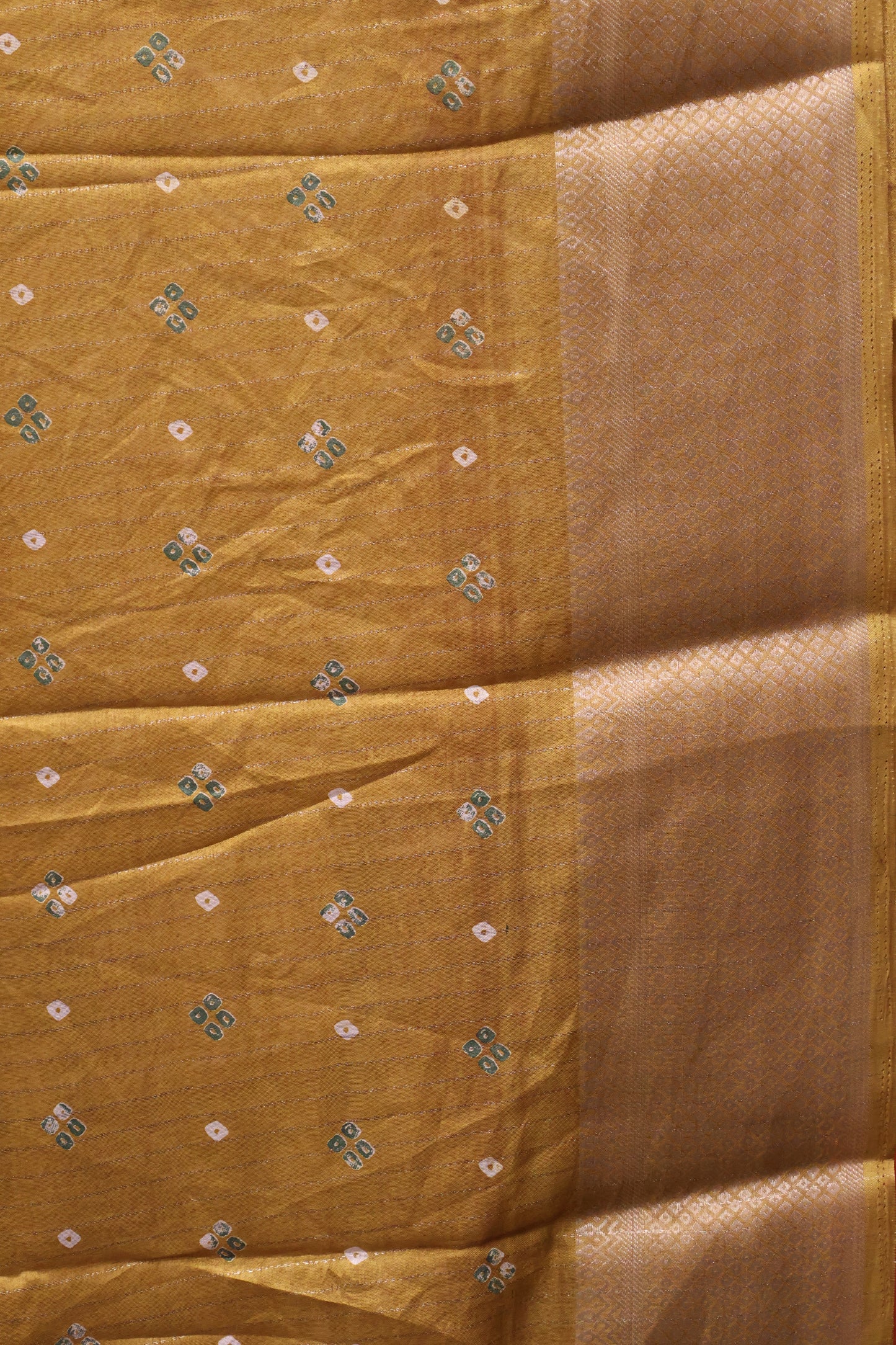 Dola Silk Saree Zari Lines-Mustard