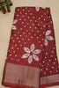 Dola Silk Saree Zari Lines-Brick Red thumbnail
