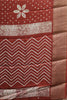 Dola Silk Saree Zari Lines-Brick Red thumbnail