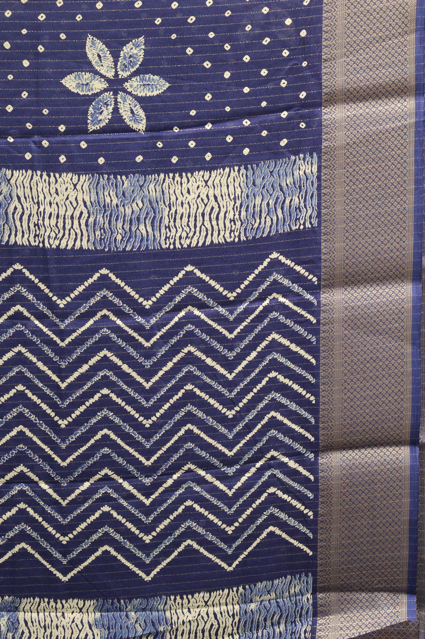 Dola Silk Saree Zari Lines-Blue