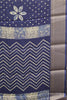Dola Silk Saree Zari Lines-Blue thumbnail