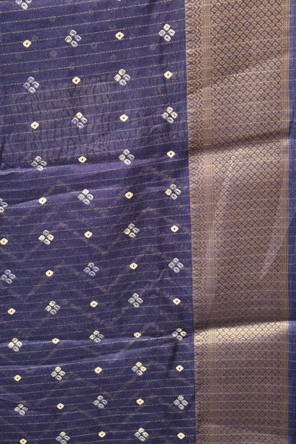 Dola Silk Saree Zari Lines-Blue