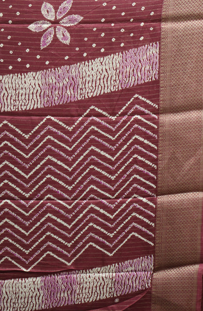 Dola Silk Saree Zari Lines-Wine
