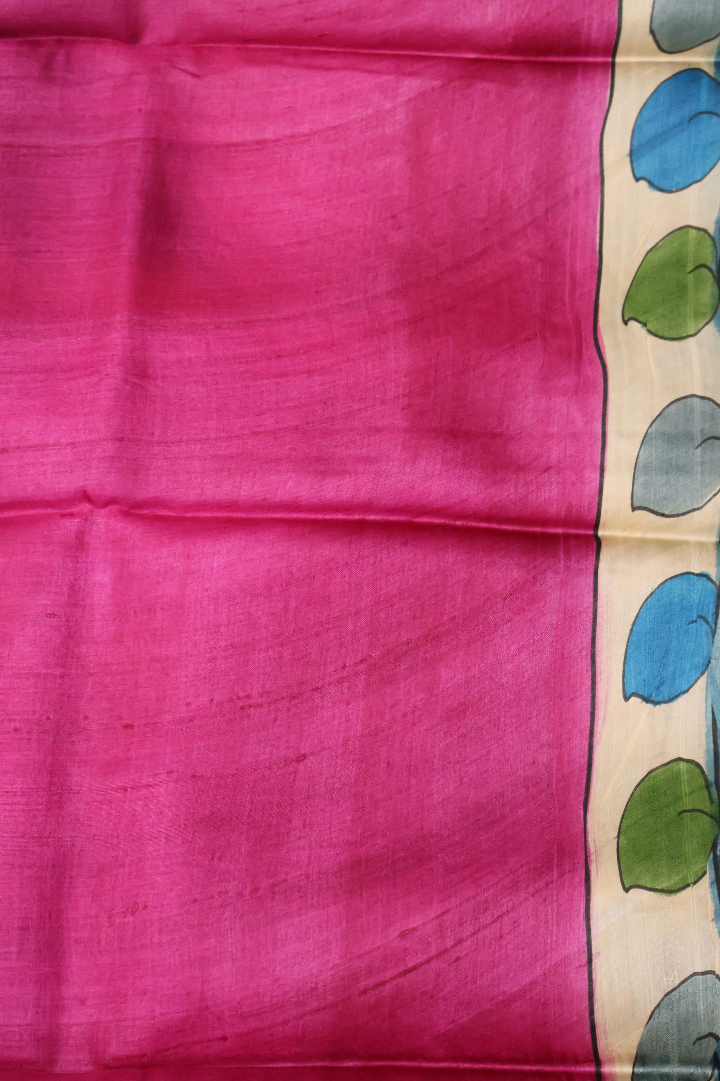 Pure Tussar Saree - Blue Floral