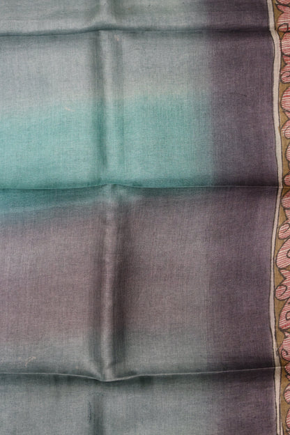 Pure Tussar Saree - Blue Madhubani
