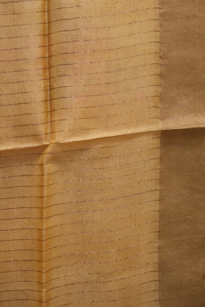 Pure Tussar Saree - Yellow Floral