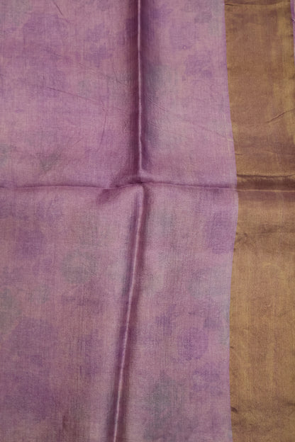 Pure Tussar Saree - Sandal Floral