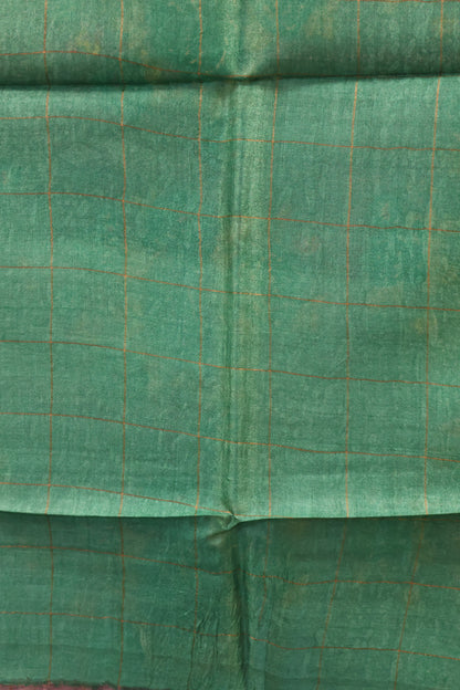 Pure Tussar Saree - Greyish Blue