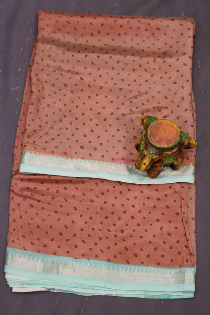 Pure Tussar Saree - Light Brown