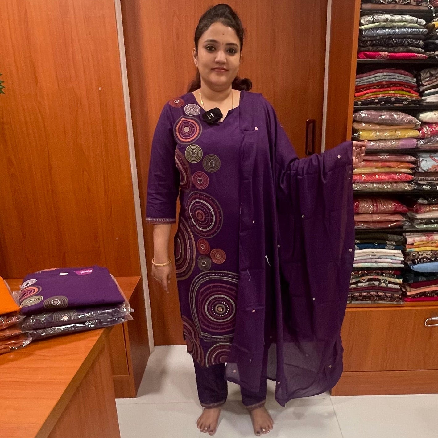 3 pcs Salwar Suit - Mirror Work