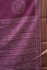 Dola Silk Saree Kolam Print - Purple thumbnail