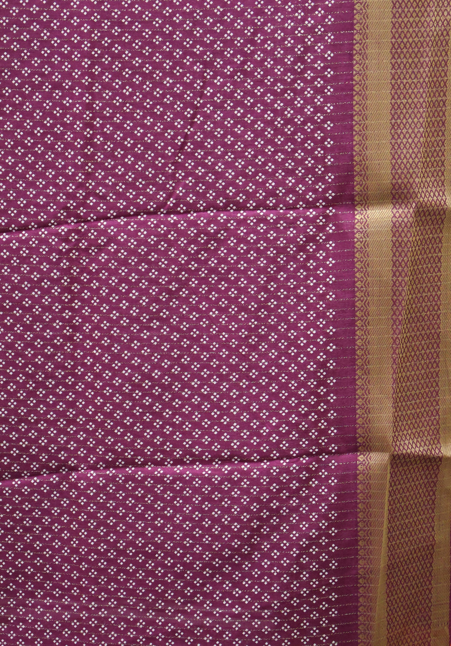 Dola Silk Saree Kolam Print - Purple