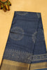 Dola Silk Saree Kolam Print - Peacock Blue thumbnail