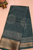 Dola Silk Saree Kolam Print - Green thumbnail