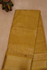 Dola Silk Saree Kolam Print - Mustard thumbnail