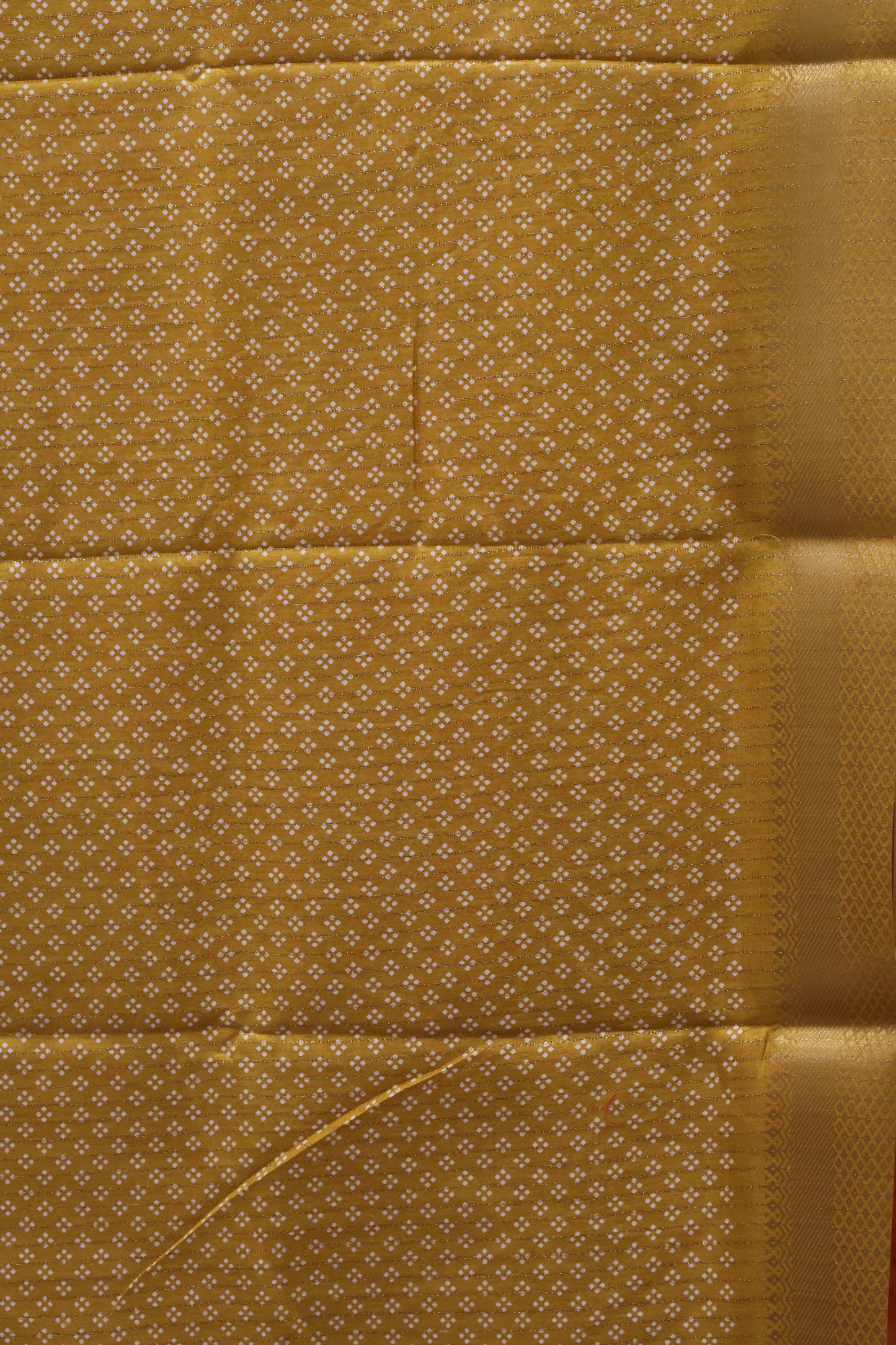 Dola Silk Saree Kolam Print - Mustard