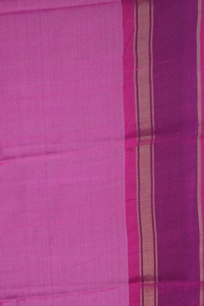 Pure Tussar Saree - Pale Orange-Magenta
