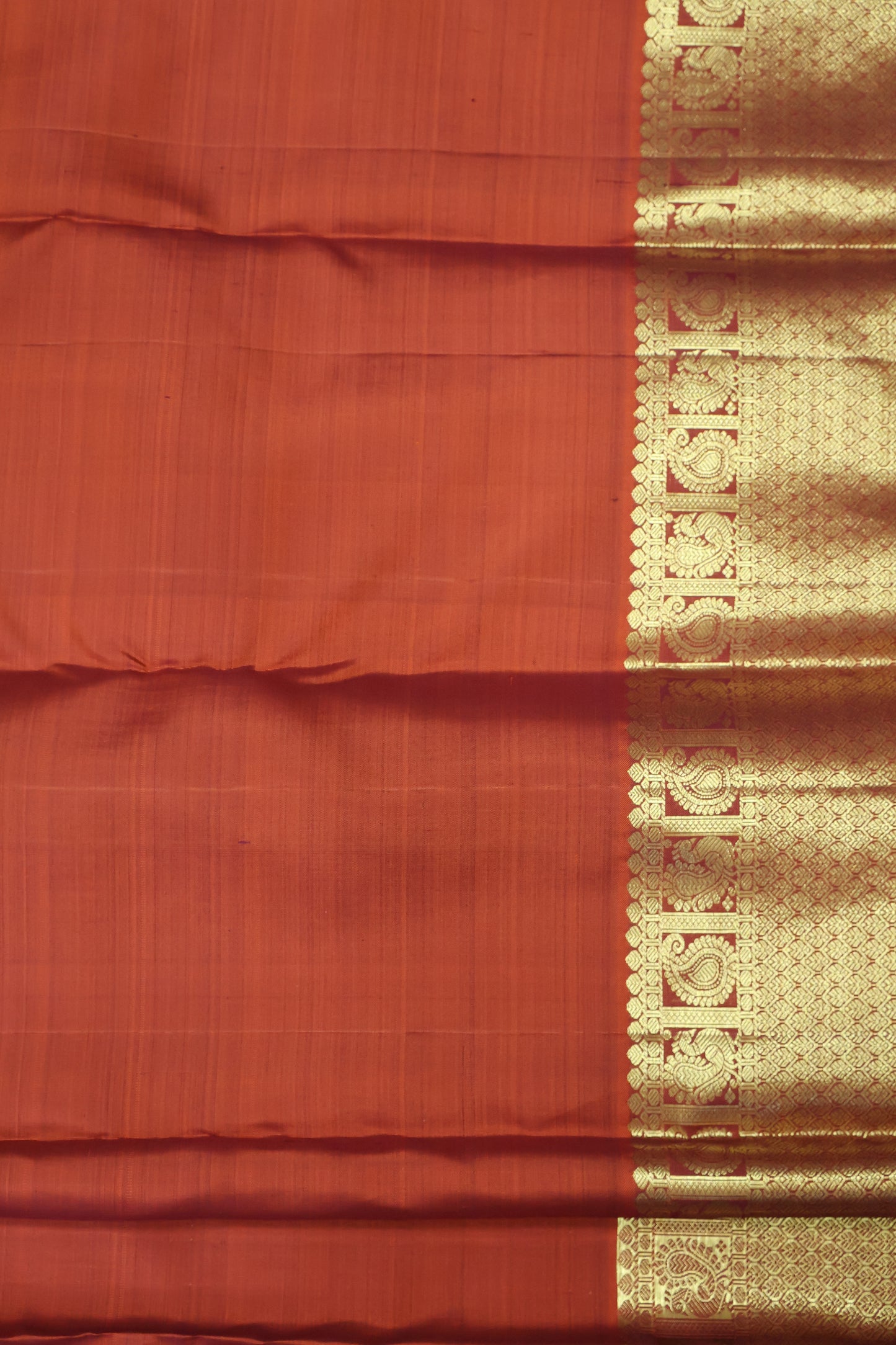 Pure Kanjivaram Saree Vairaoosi -Orange