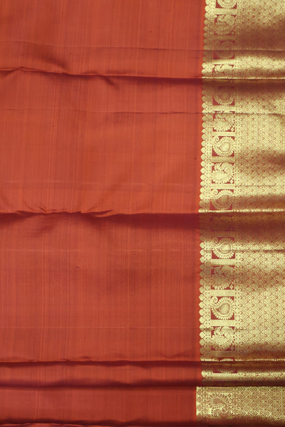 Pure Kanjivaram Saree Vairaoosi -Orange