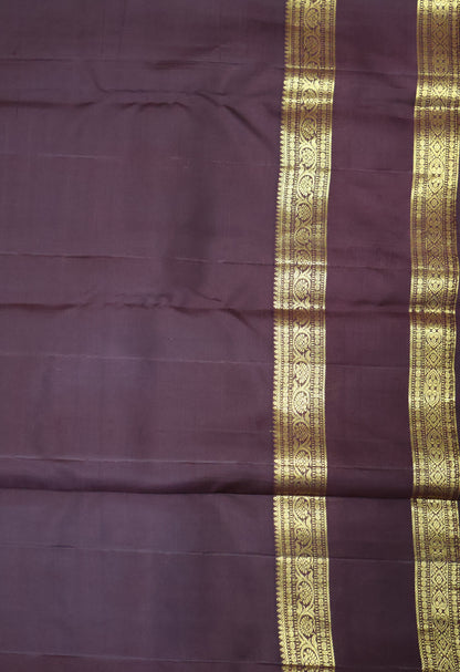 Pure Kanjivaram Saree -Honey Retapet Border