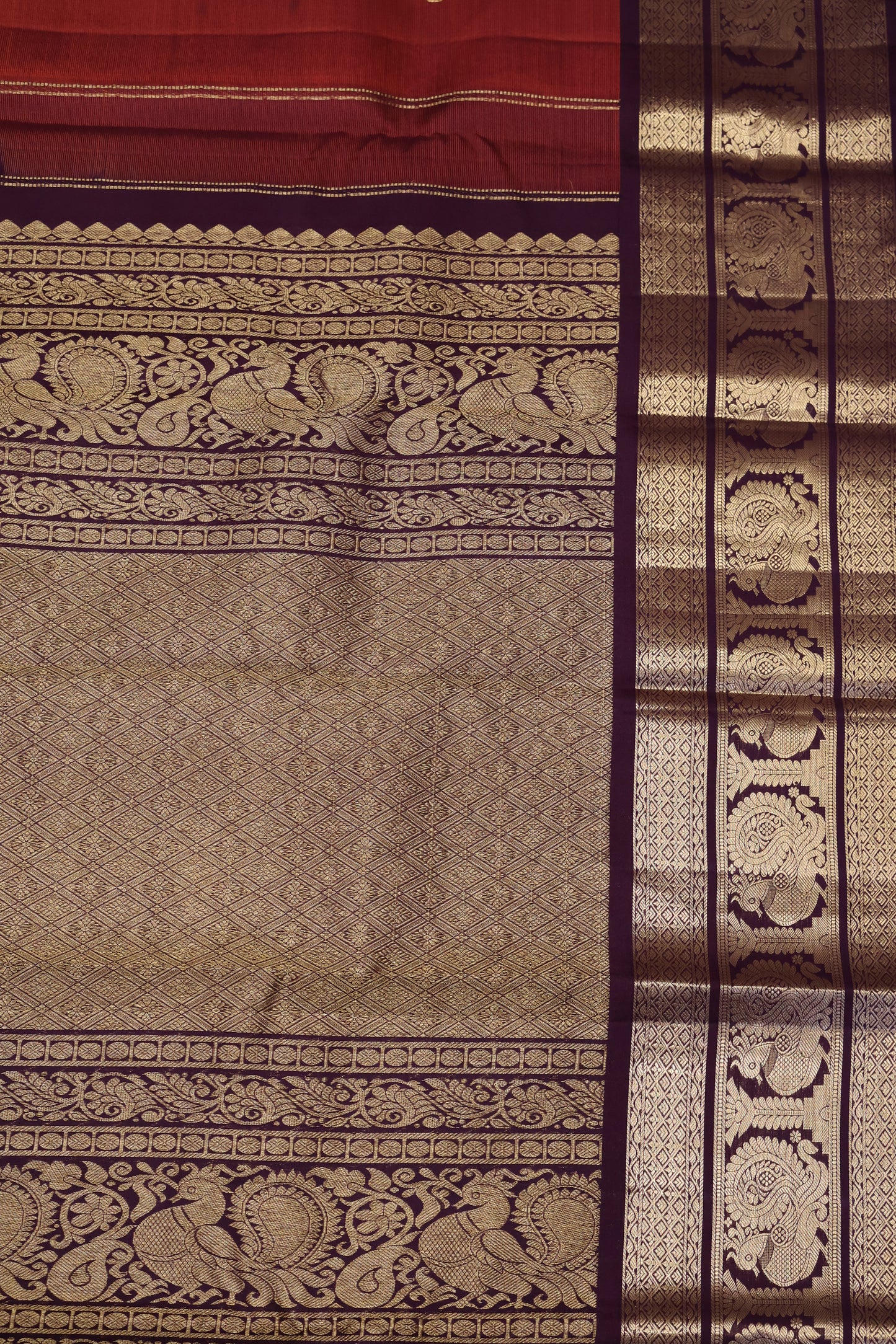 Pure Kanjivaram Saree -Honey Peacock Blue