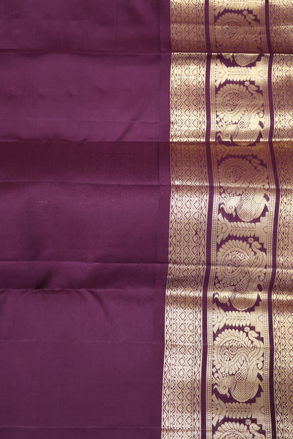 Pure Kanjivaram Saree -Honey Peacock Blue
