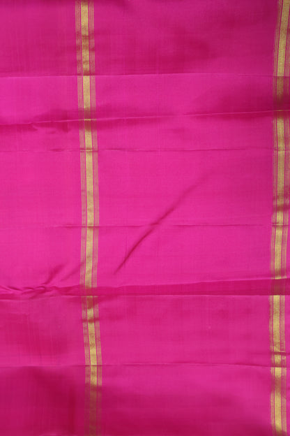 Pure Kanjivaram Saree -Yellow Ganga Jamuna Border