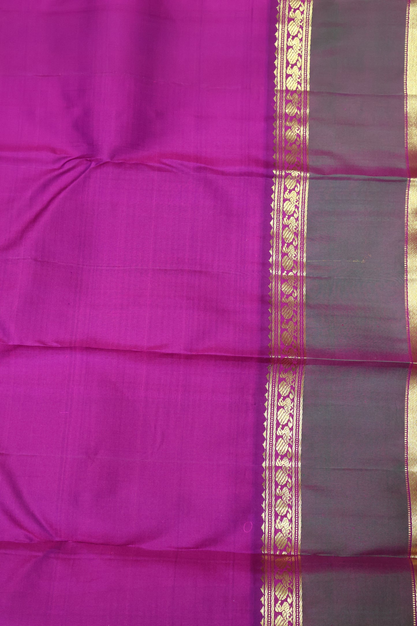 Pure Kanjivaram Saree -Beige Mini Checks